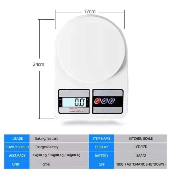 Digital Scale For Kitchen SF-400 - Image 3