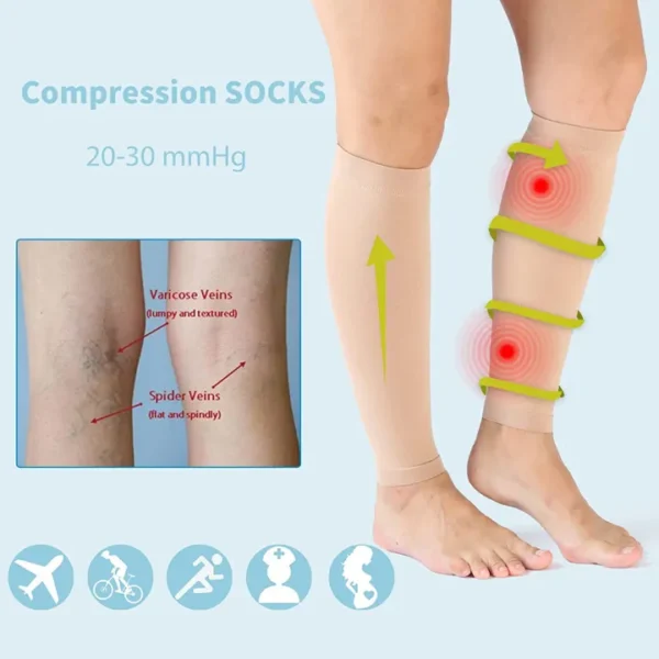 Medical Calf Compression Sleeve 30-40mmhg