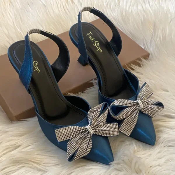 Kitten Heels Bowknot Embellished Sandals