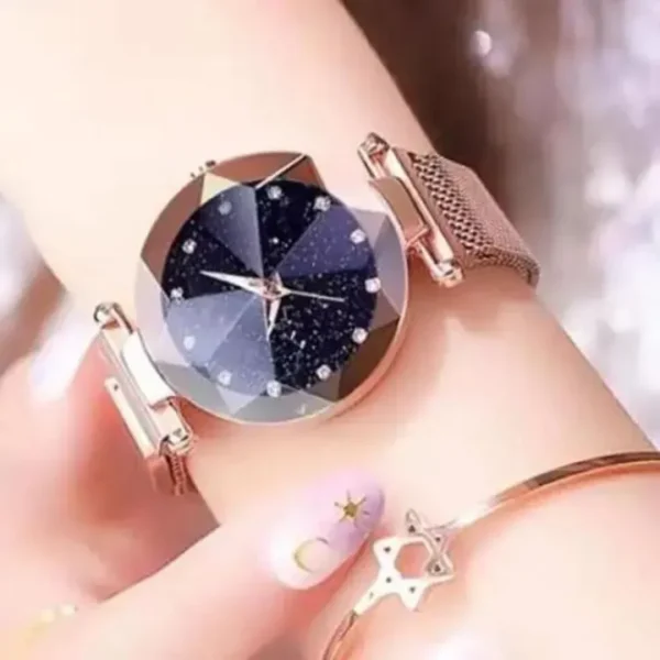 Black COLOR Magnetic Wrist Watch for Girls
