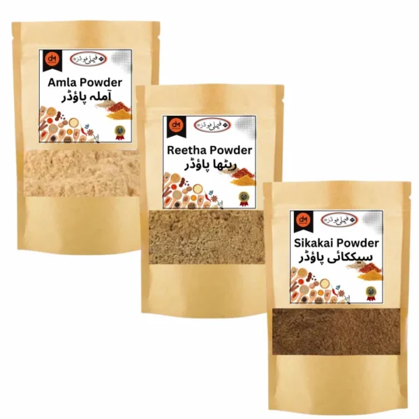 Pack of 3 Amla Reetha Shikakai Powder